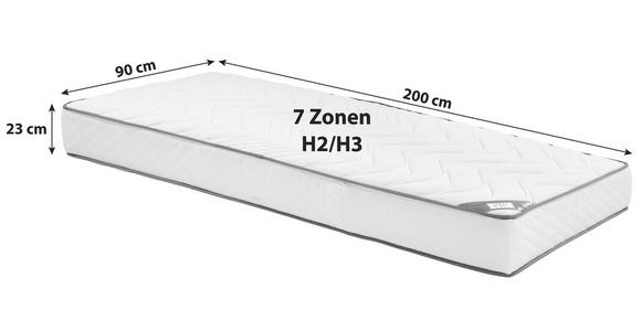 Taschenfederkernmatratze Edition 90x200 H2/H3 H: 23 cm - Weiß, Textil (90/200cm) - Ele