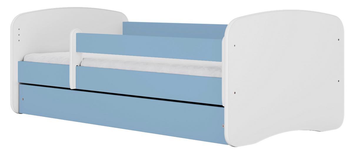 Kinder-/Juniorbett Babydreams inkl. Matratze 80x160 - Blau/Birkefarben, MODERN, Holz/Holzwerkstoff (80/160cm) - MID.YOU