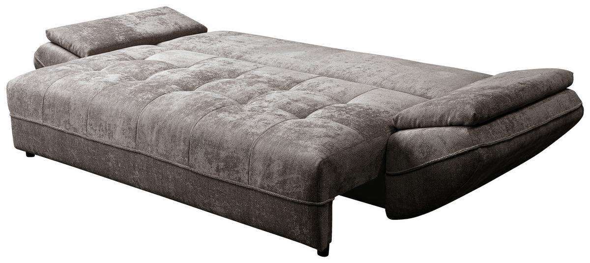 Schlafsofa Elma Taupe B: 280cm - Taupe/Schwarz, KONVENTIONELL, Holz/Holzwerkstoff (280/73-93/107cm) - MID.YOU