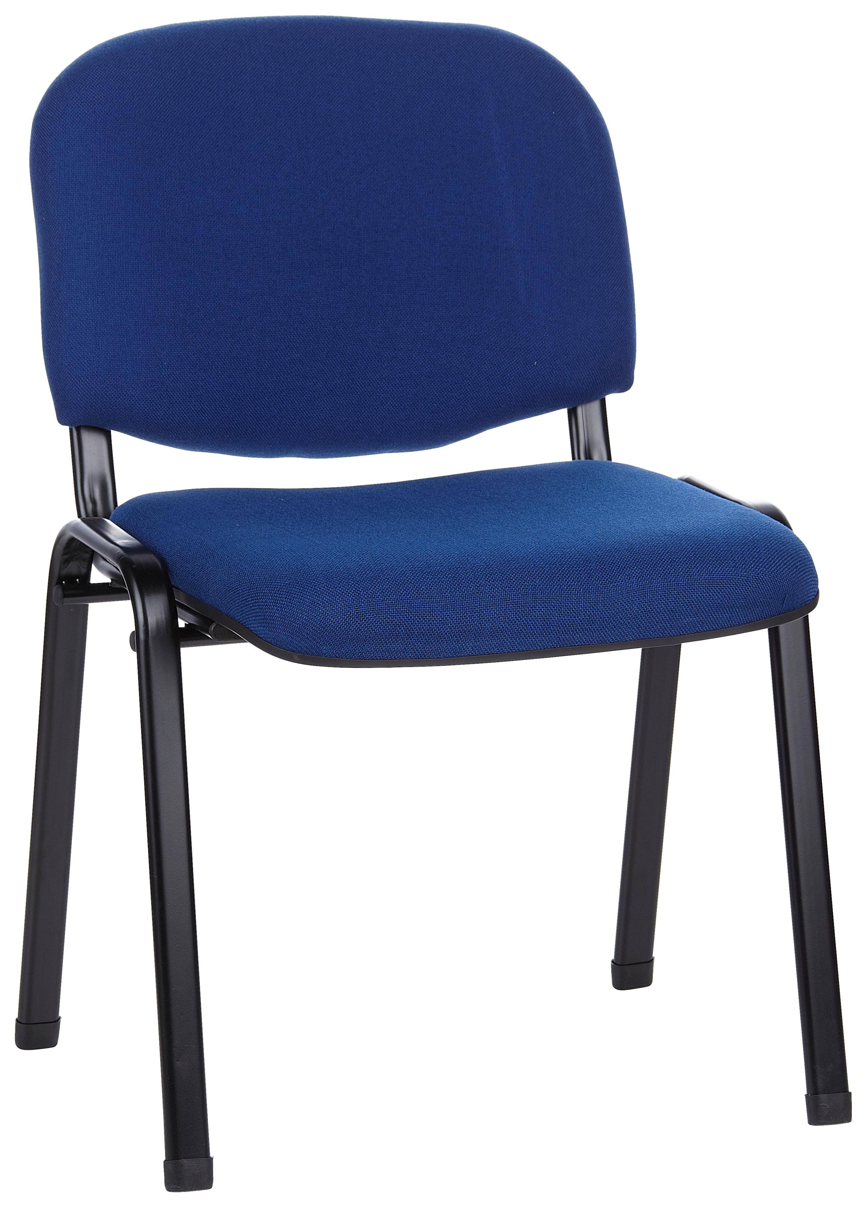 Besucherstuhl Xt 600 Sw Schwarz/Blau Bis 100 Kg - Blau/Schwarz, Basics, Textil/Metall (58/84/41cm) - MID.YOU