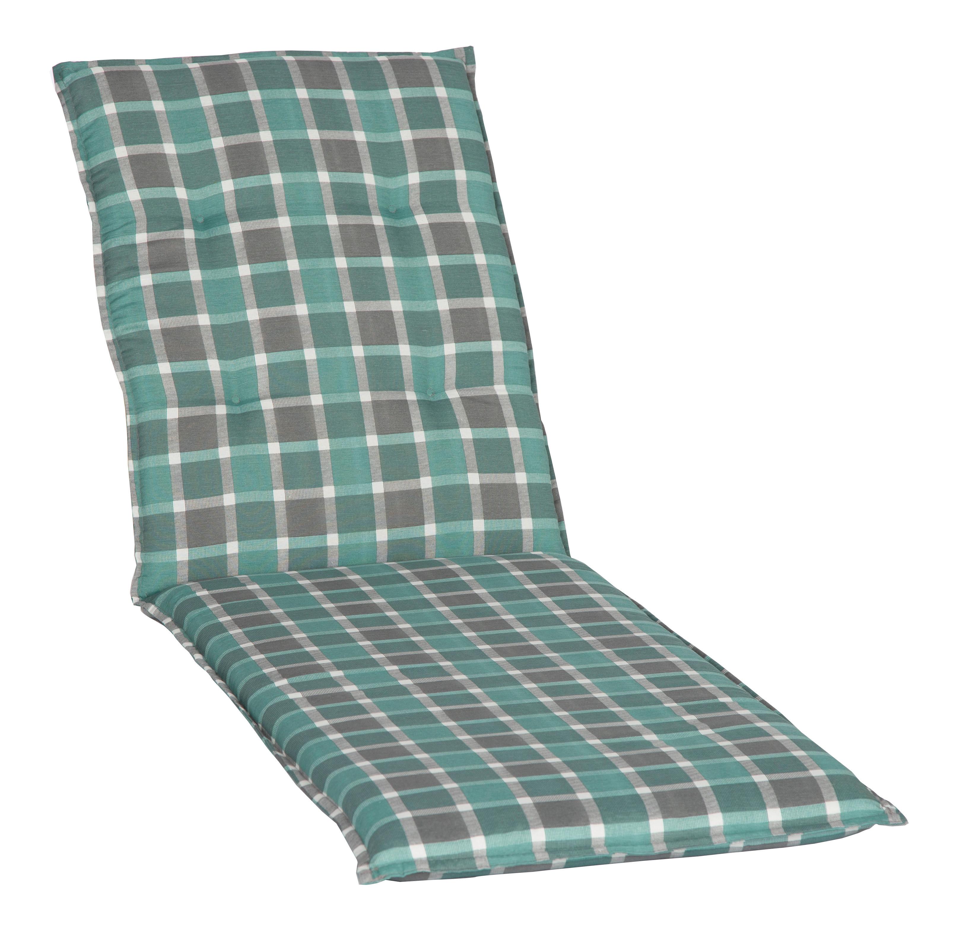 Auflage Für Liege Büsum 193x60x6 Cm Grau / Türkis - Türkis/Grau, Basics, Textil (193/60/6cm)