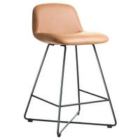 BAROVÁ STOLIČKA CROSS-CHB - čierna/koňaková, Basics, kov/textil (50/85/48cm) - Celina Home