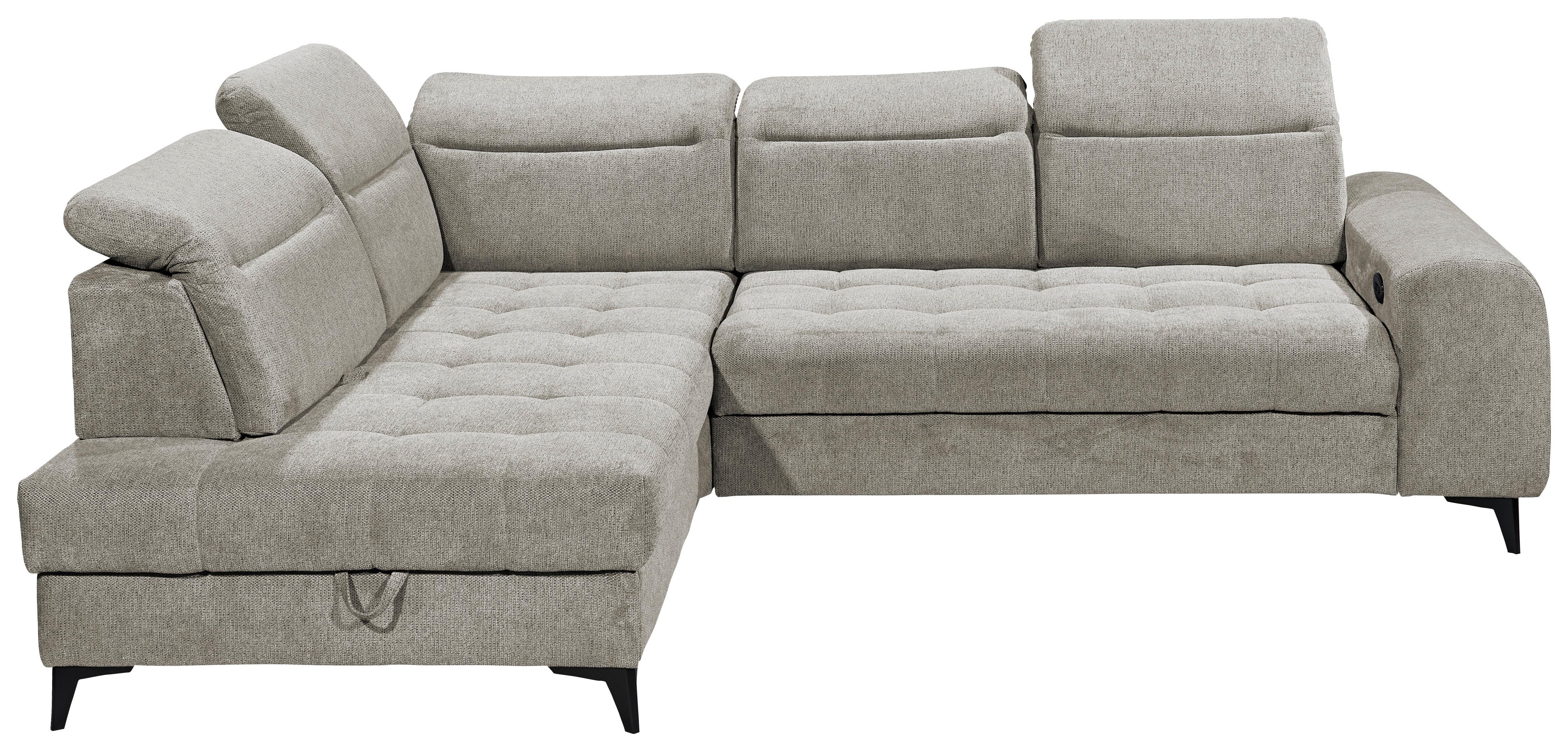 Ecksofa Rockdale Taupe S: 200x282 Cm - Taupe/Schwarz, KONVENTIONELL, Textil (200/282cm) - MID.YOU