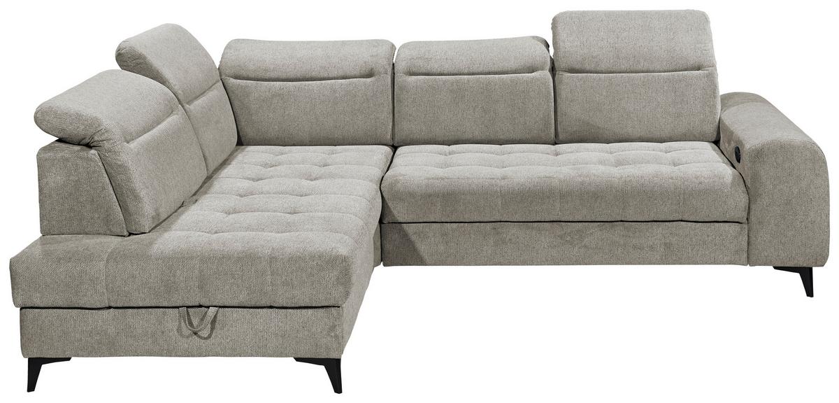 Ecksofa Rockdale Taupe S: 200x282 Cm - Taupe/Schwarz, KONVENTIONELL, Textil (200/282cm) - MID.YOU