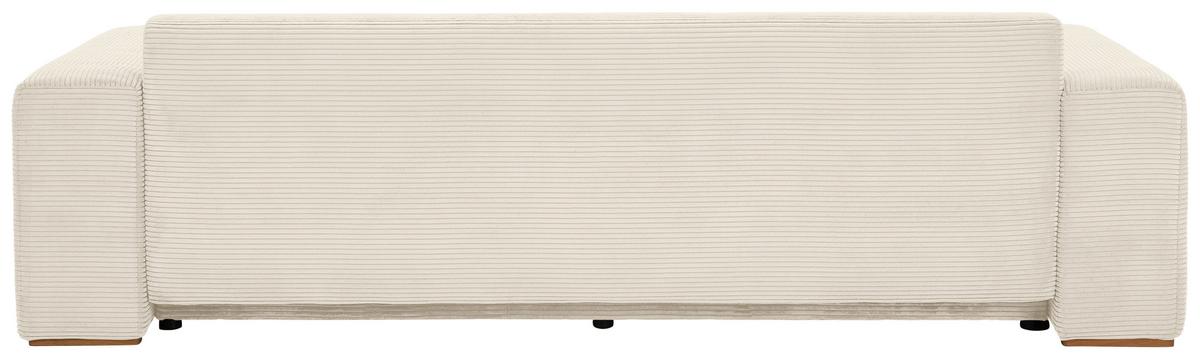 Schlafsofa Vouge Creme Bettkasten, B: 255 Cm - Buchefarben/Creme, KONVENTIONELL, Textil (255/86/123cm) - Livetastic