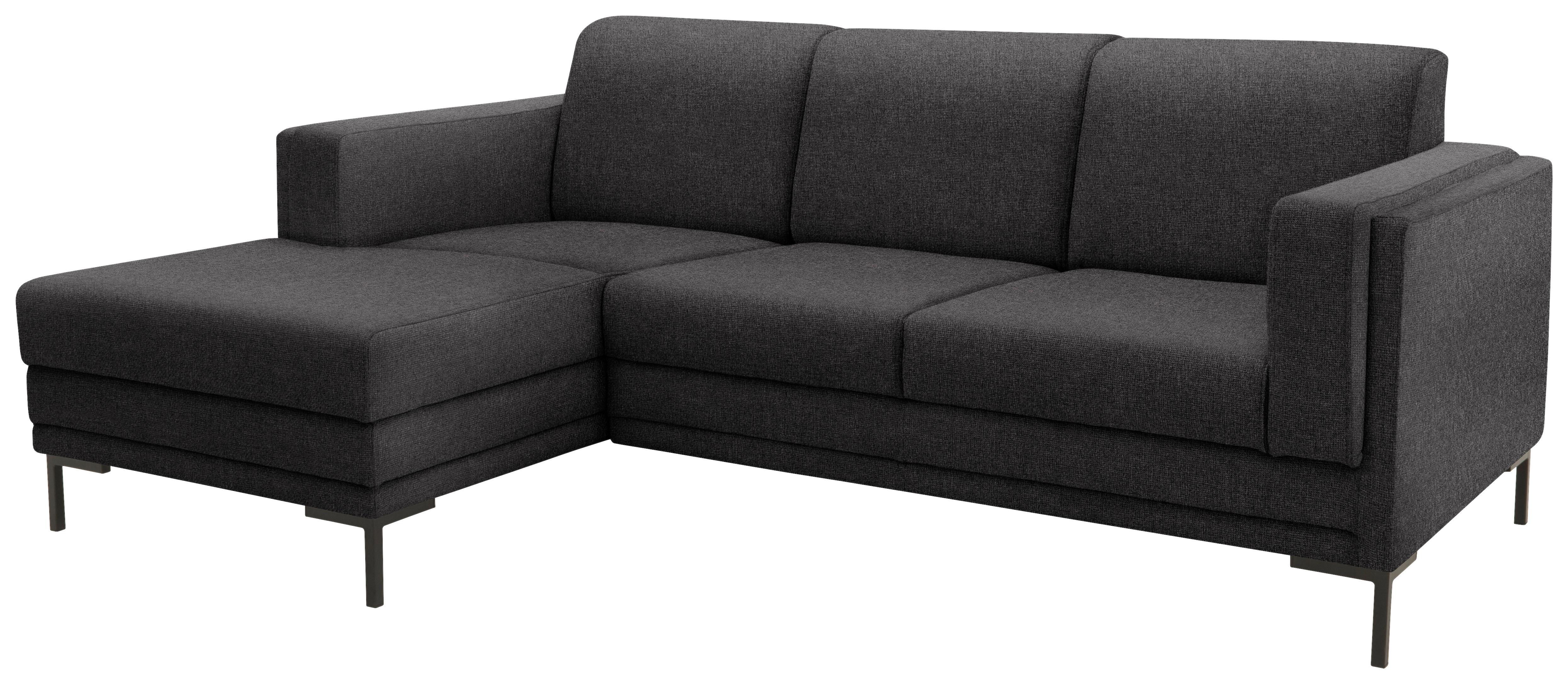 Ecksofa Looks Vii - Anthrazit/Schwarz, Design, Textil (214/146cm) - LOOKS by W.Joop