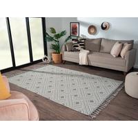 Flachwebteppich Grau/Weiß Joana 80x150 cm - Weiß/Grau, ROMANTIK / LANDHAUS, Textil (80/150cm) - James Wood