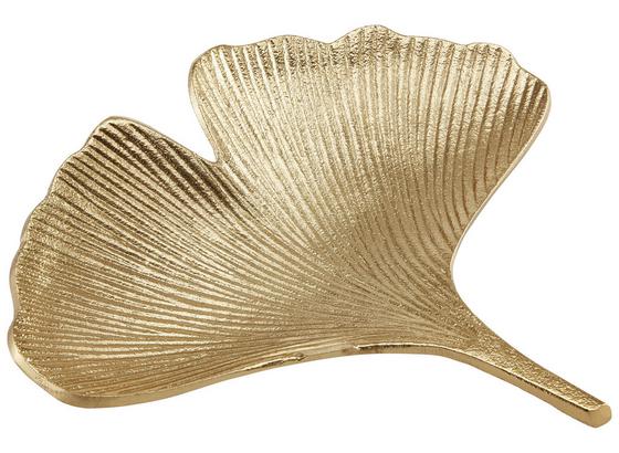Talíř Dekorační Ginkgo - barvy zlata, kov (23cm) Talíř Dekorační Ginkgo - barvy zlata, kov (23cm)