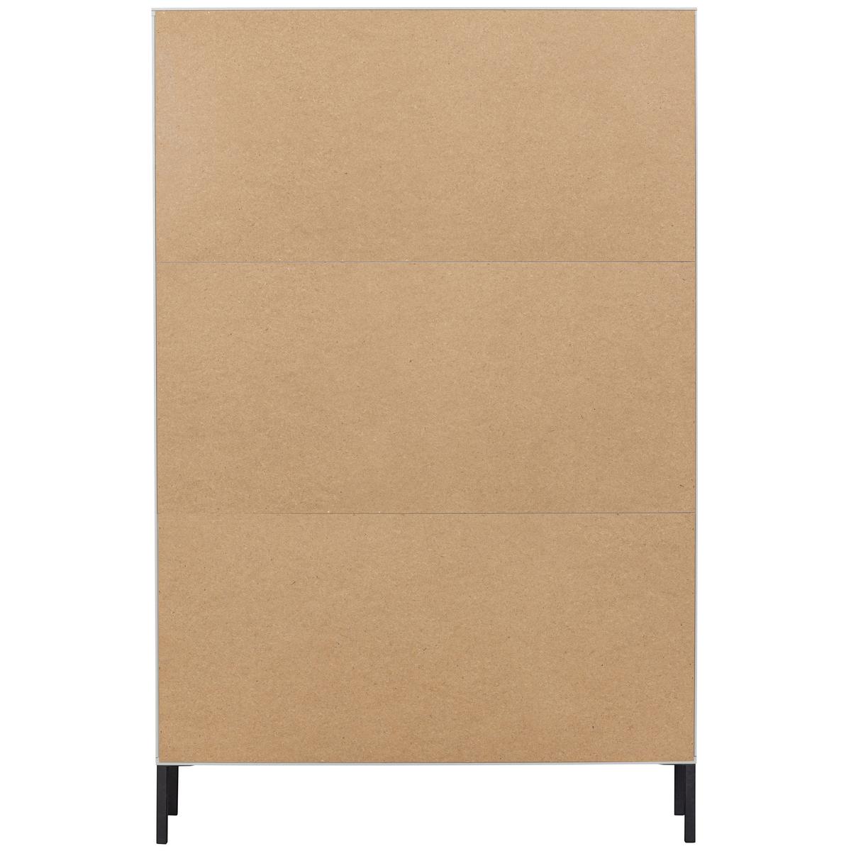 Vitrine Xam Grau B: 100 Cm - Schwarz/Grau, Design, Glas/Holz (100/155/40cm) - Livetastic