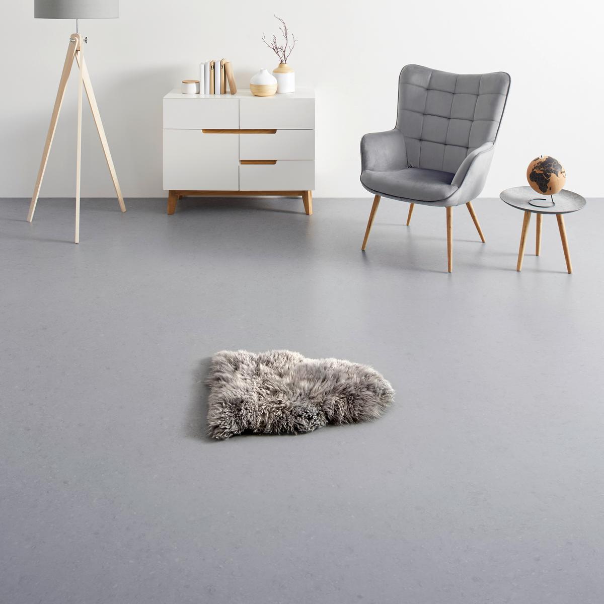 OVČIA KOŽUŠINA Emma, 60/45cm, svetlosivá - svetlosivá, textil (45/60cm) - Modern Living