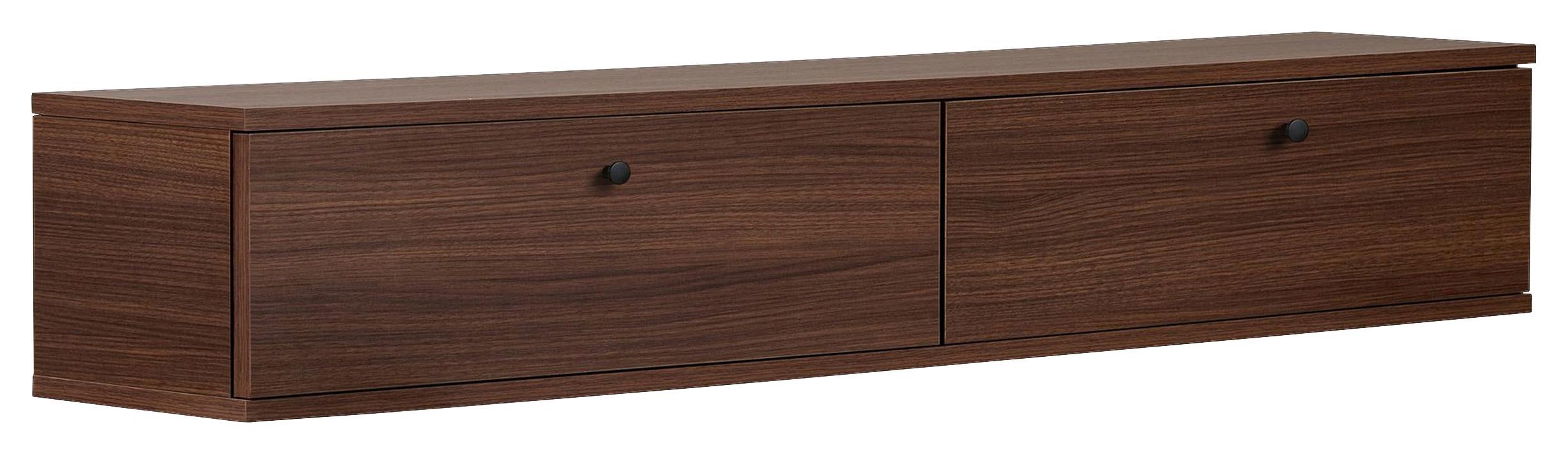 TV-ELEMENT Walnussfarben B: 160cm - Walnussfarben, MODERN, Holzwerkstoff (160/25/25cm)