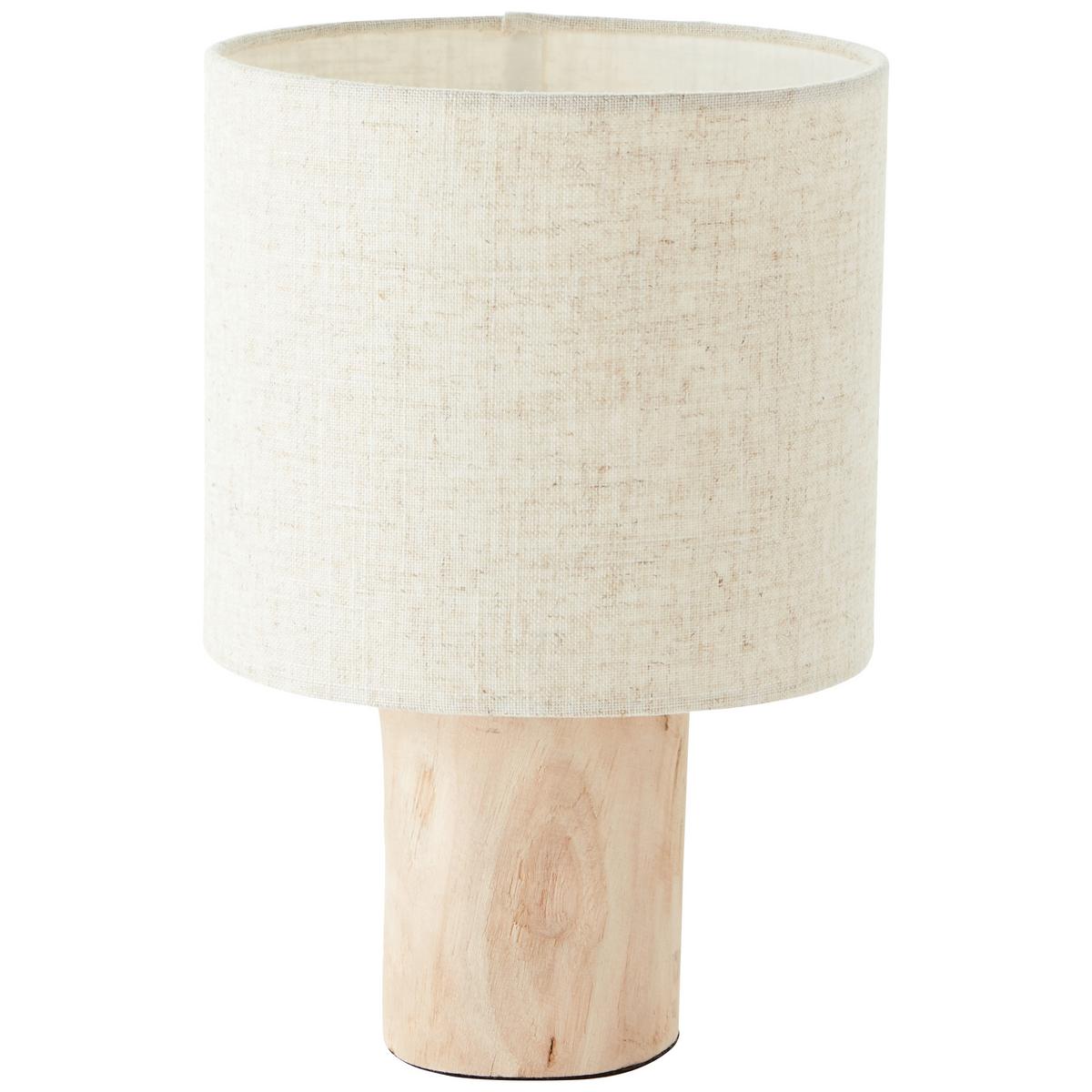 Tischleuchte 93150/96 Pia - Naturfarben, Natur, Holz/Textil (20/30cm) - Brilliant