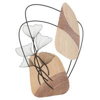 Wanddeko Panel Tali Naturfarben, Schwarz B: 70 cm - Schwarz/Naturfarben, Basics, Holzwerkstoff/Metall (70/100/3cm)