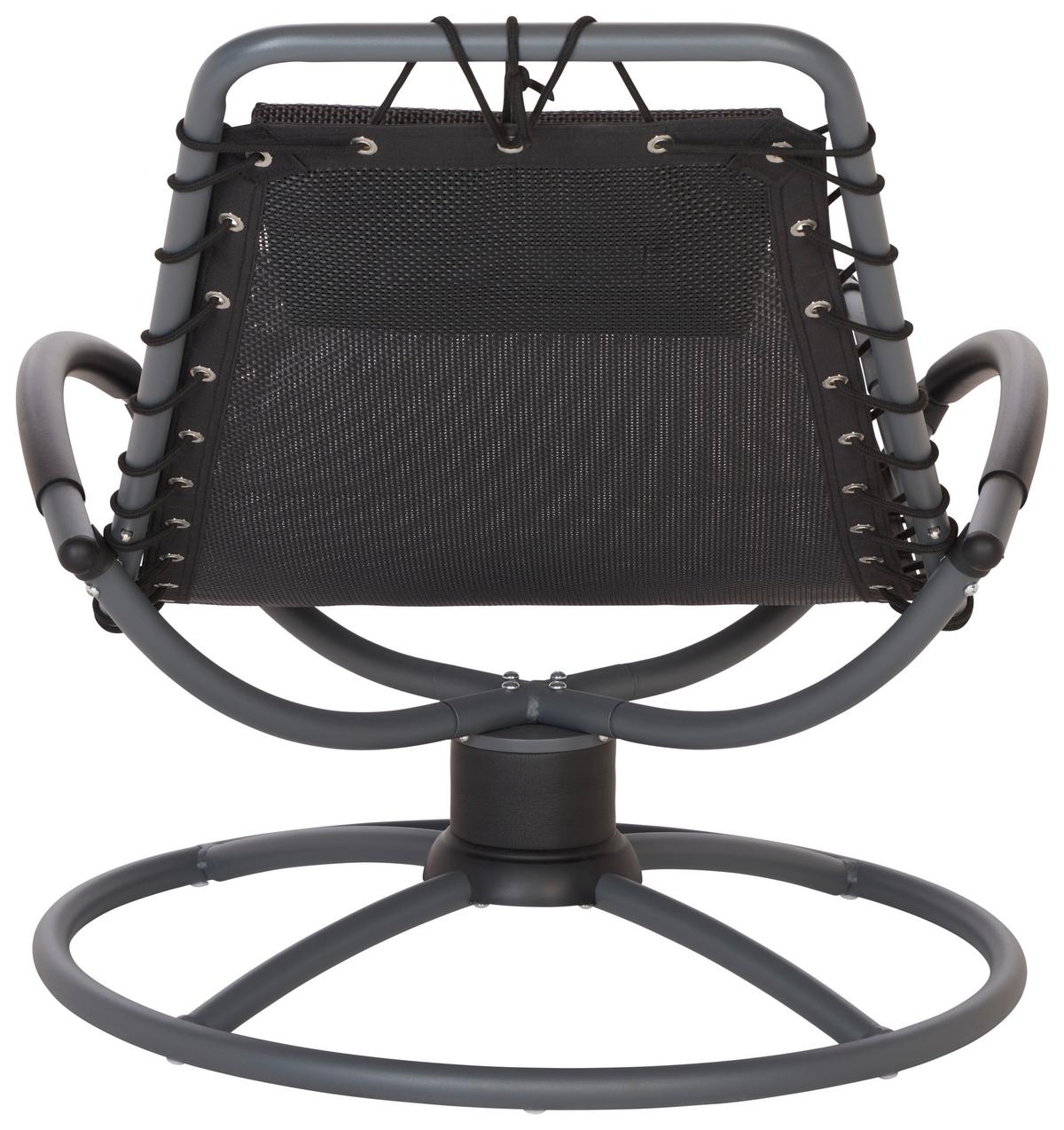 Bäderliege Sunny Stahl, Textilene Mit Kissen - Schwarz, MODERN, Textil/Metall (168/77/85cm) - Luca Bessoni