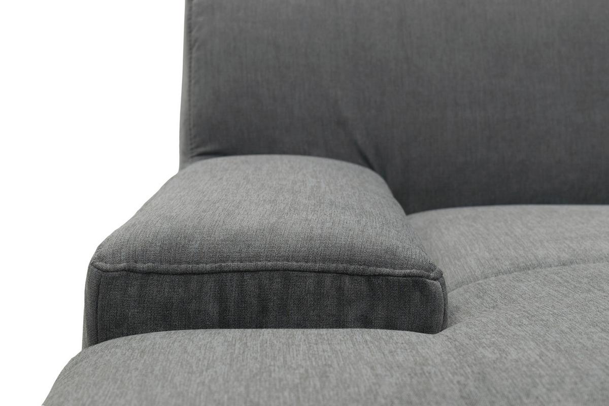 Wohnlandschaft Norma Dunkelgrau Webstoff - Wengefarben/Dunkelgrau, Design, Textil (153/328/212cm) - MID.YOU