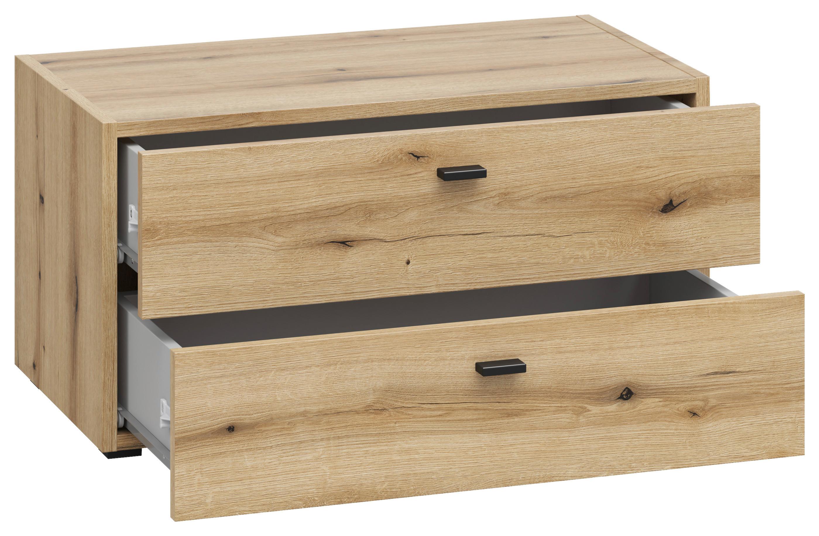 Stapelprogramm Sixty-Four - Eichefarben/Anthrazit, Trend, Holzwerkstoff (320/160/35cm)