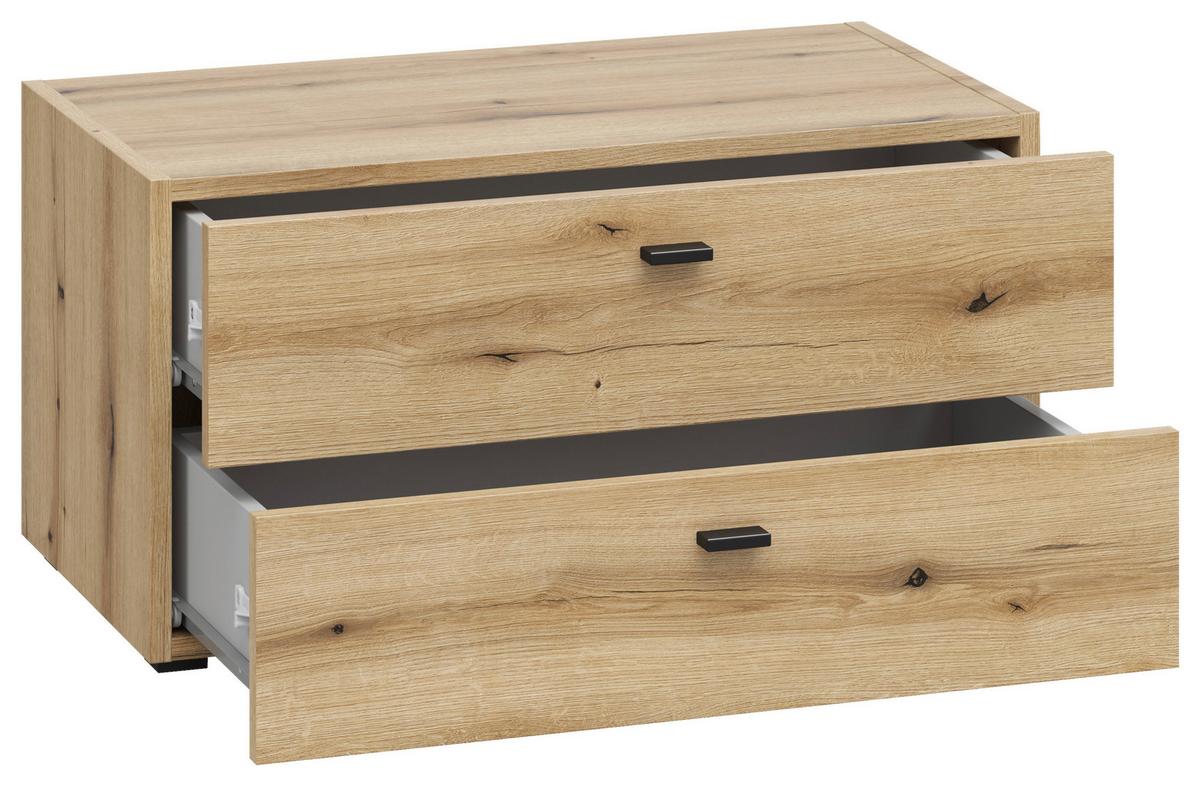 Stapelprogramm Sixty-Four - Eichefarben/Anthrazit, Trend, Holzwerkstoff (320/160/35cm)