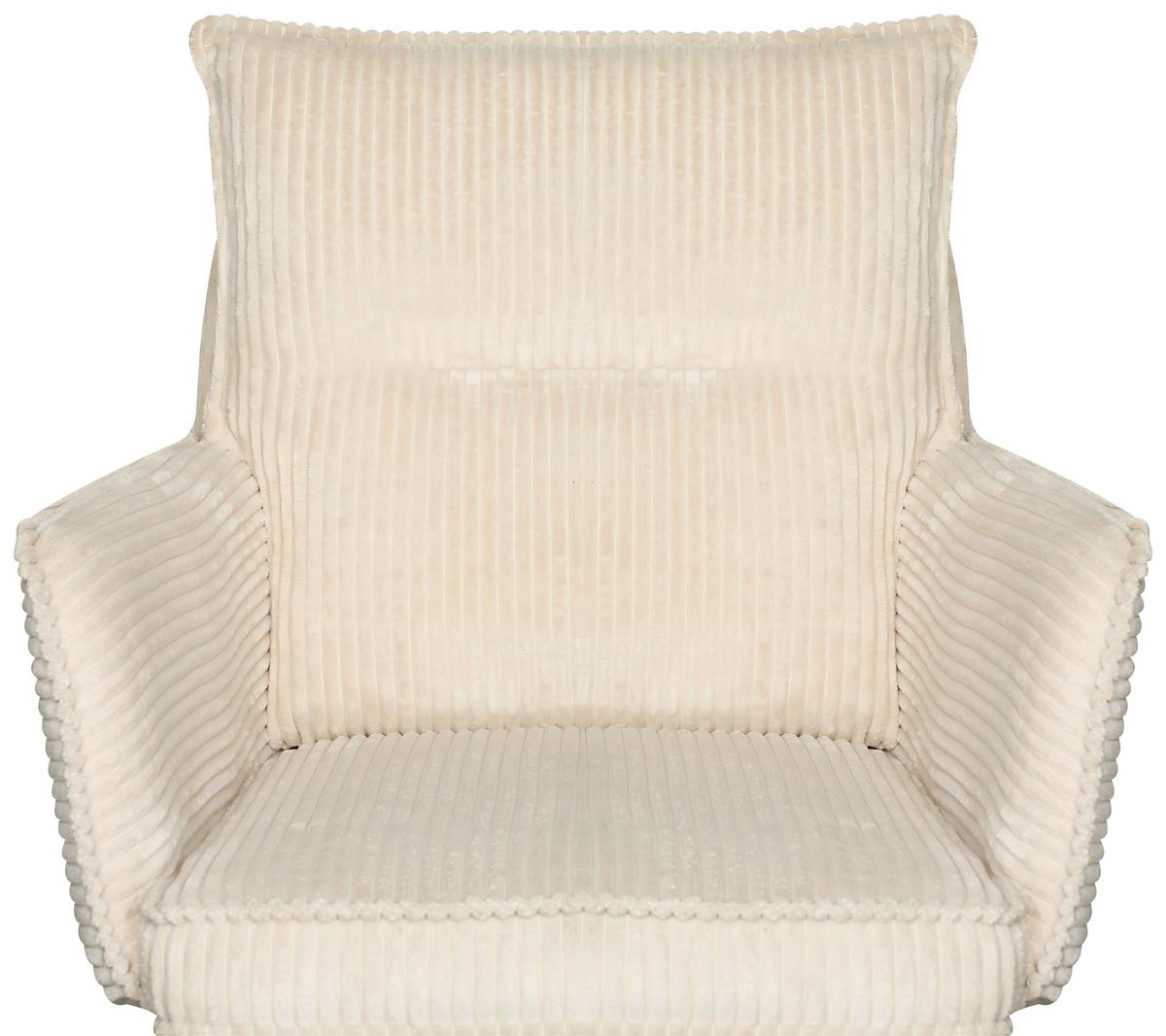 Drehstuhl Valencia Beige B: 58,5 cm - Beige/Schwarz, MODERN, Textil/Metall (58,5/88/95/63cm) - Livetastic