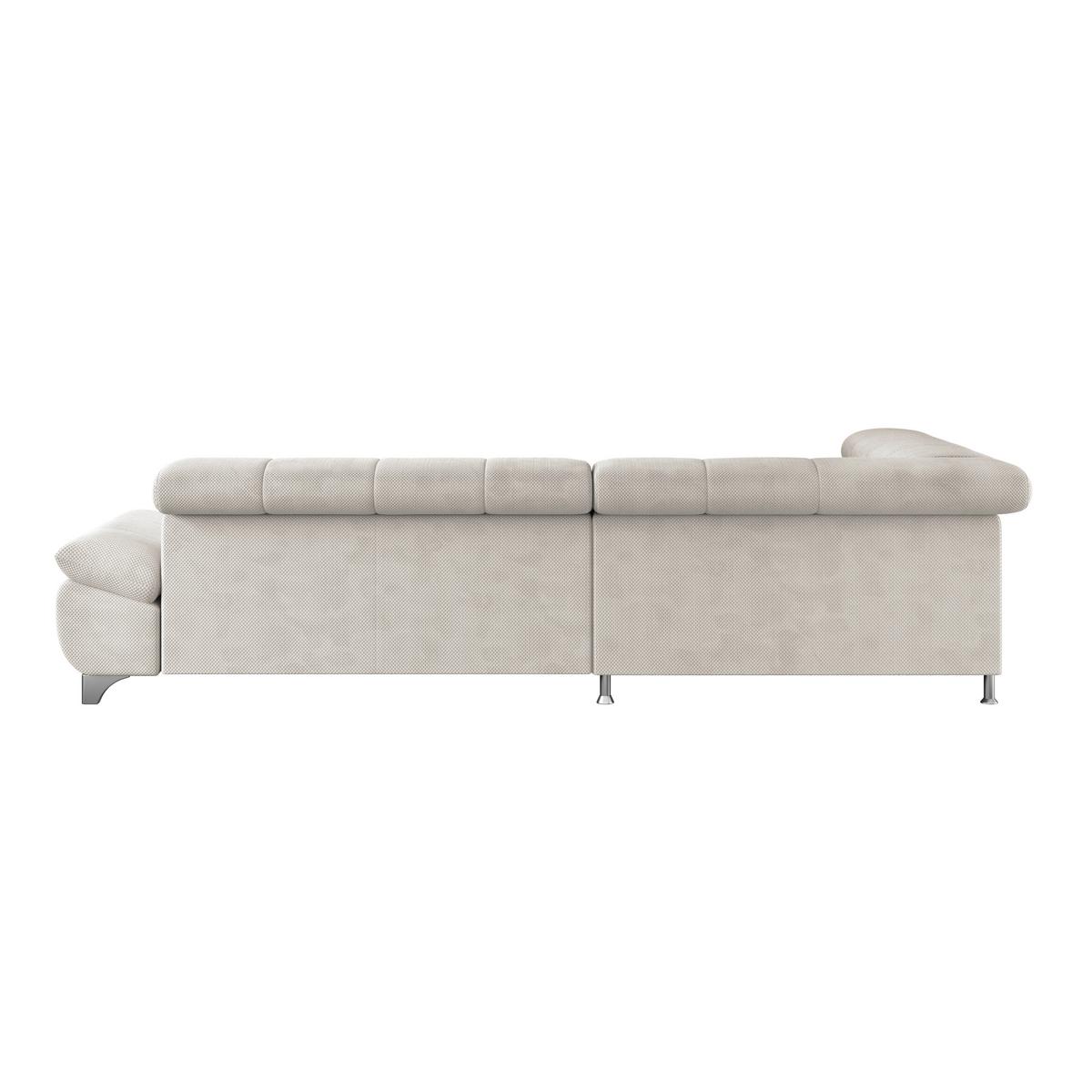 Ecsofa Gemini Creme, B: 312cm - Chromfarben/Creme, KONVENTIONELL, Textil (234/312cm)