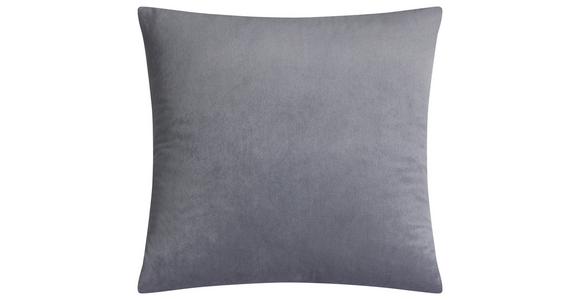 Zierkissen Elisa 45x45 Cm Polyester Anthrazit Mit Zipp - Anthrazit, ROMANTIK / LANDHAUS, Textil (45/45cm) - James Wood
