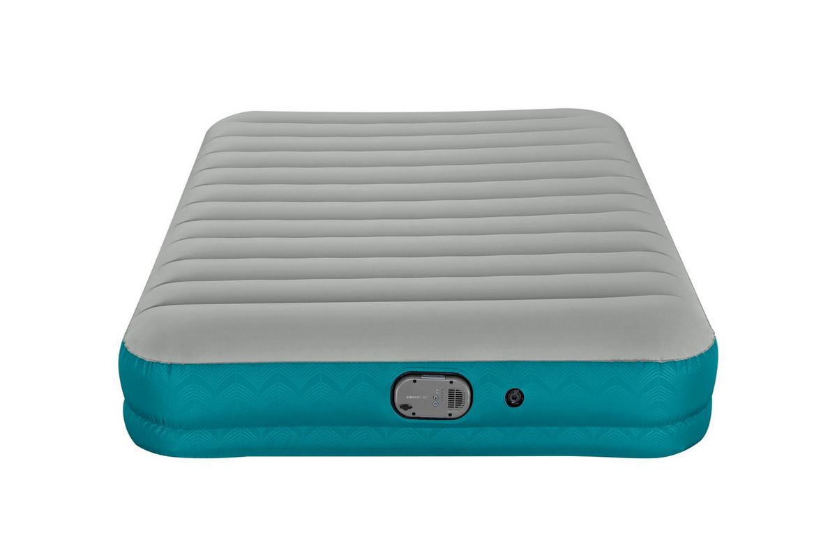 Luftbett Michael 203x152x36 Cm Bis 350kg, Inkl. Pumpe - Grau/Hellblau, KONVENTIONELL, Kunststoff/Metall (203/152/36cm) - Bestway