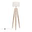 Stojacia Lampa Goa - hnedá/čierna, Moderný, drevo/textil (40/156cm) - Modern Living Stojacia Lampa Goa - hnedá/čierna, Moderný, drevo/textil (40/156cm) - Modern Living