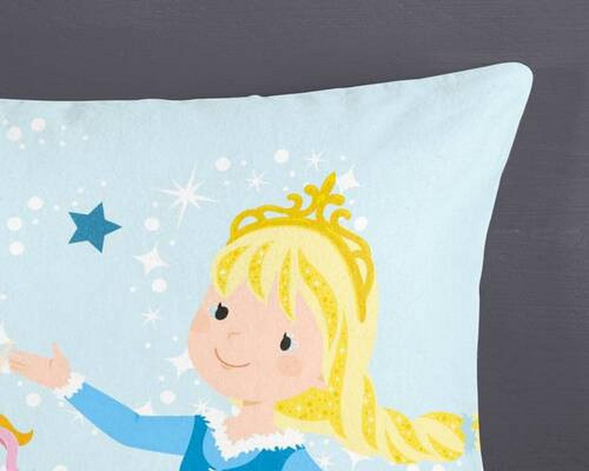 Kinderbettwäsche Iceprincess Blau 135x200 cm - Blau, Design, Textil (135/200cm)