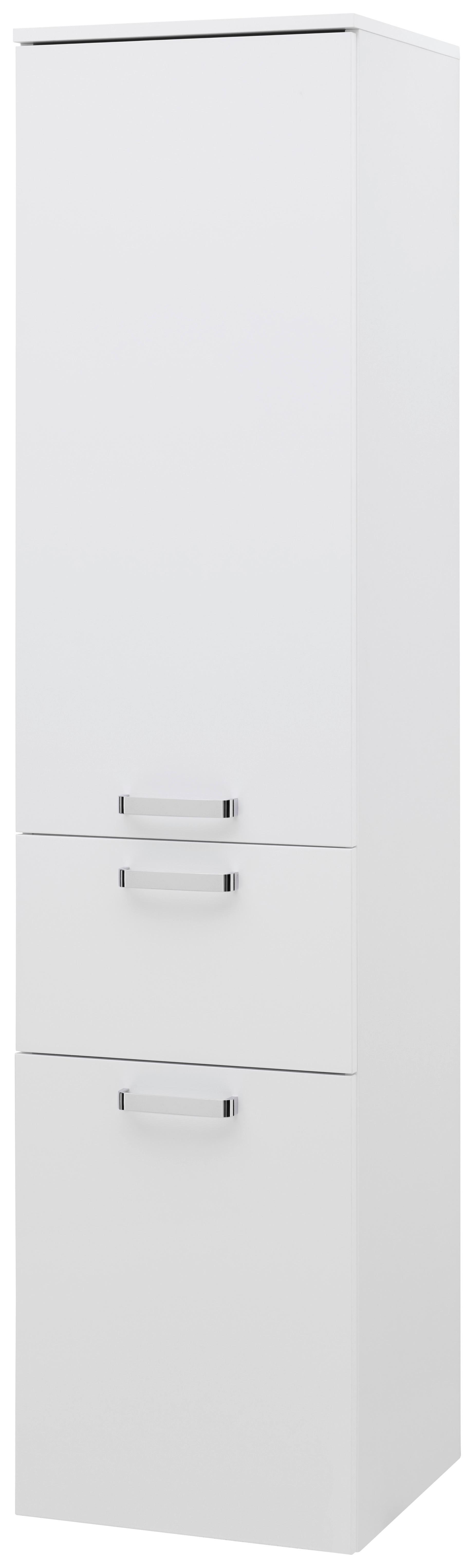 Badezimmer Hochschrank BxH 40x168,5 cm Weiß - Weiß, KONVENTIONELL, Holzwerkstoff (40/168,5/38,5cm) - Ondega