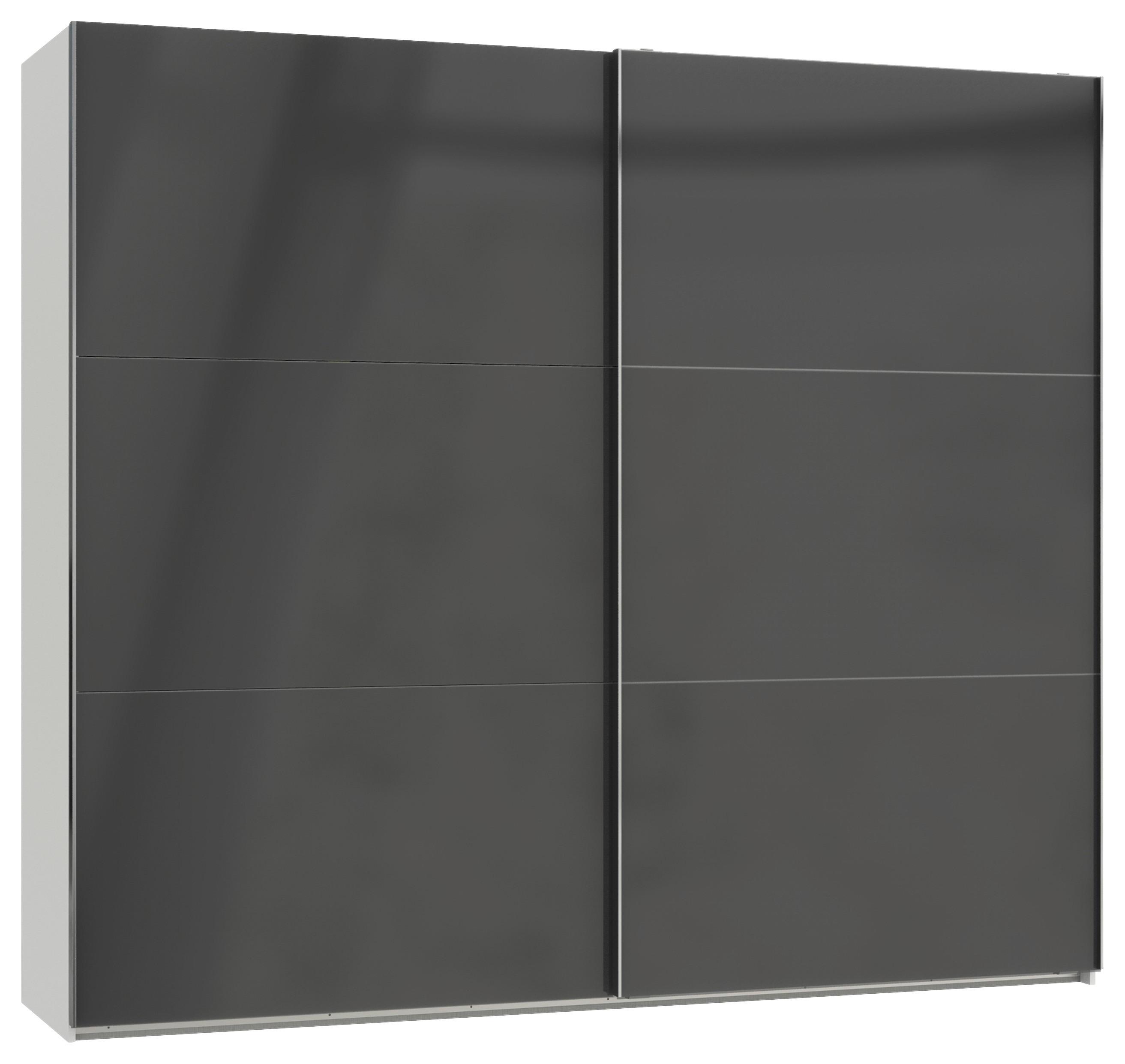 Schwebetürenschrank B: 200 Cm Level Grau/weiß - Weiß/Grau, MODERN, Holzwerkstoff (200/216/65cm) - MID.YOU
