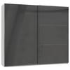 Schwebetürenschrank B: 200 Cm Level Grau/weiß - Weiß/Grau, MODERN, Holzwerkstoff (200/216/65cm) - MID.YOU