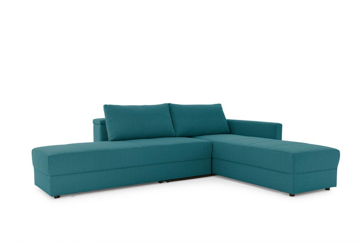 Ecksofa Looks Iii - Petrol/Schwarz, Design, Textil (229/287cm) - LOOKS by W.Joop