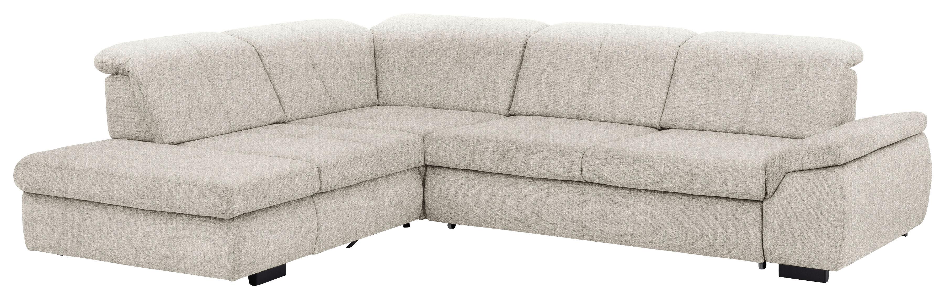 Sedací souprava MARTEN, levá, bez funkcí a polštářů - černá/přírodní barvy, Moderní, textil (260/315cm)