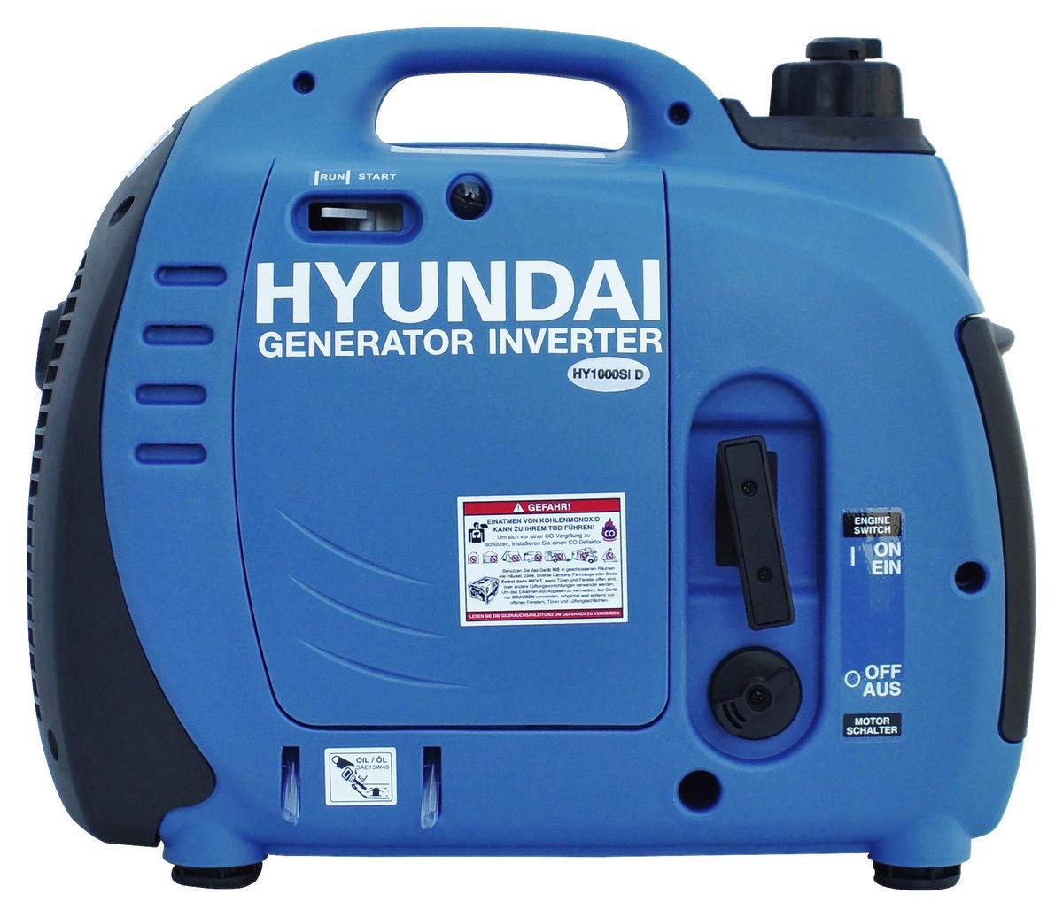 Stromerzeuger Hy1000si D Tragbar, Benzin, 4 Takt Motor - Blau, KONVENTIONELL, Kunststoff (45,1/38/24,2cm) - Hyundai