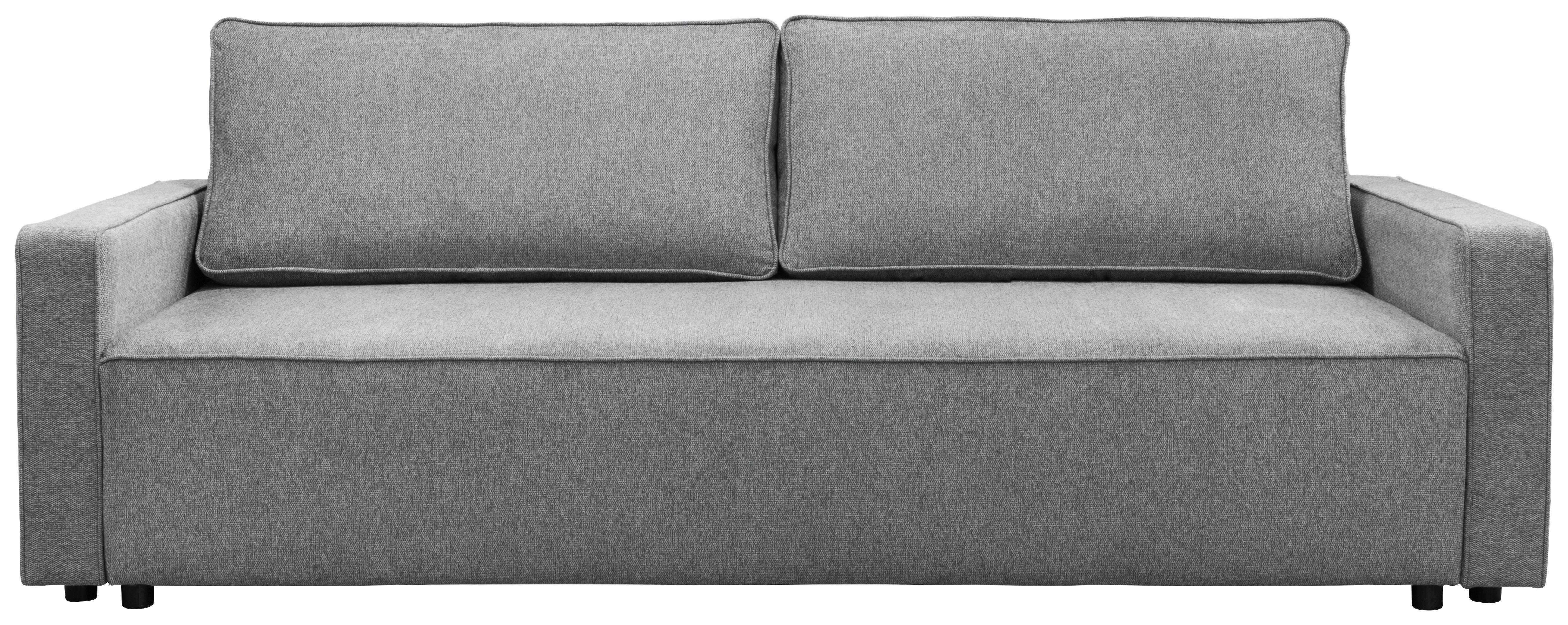 Rozkladacia pohovka NERA, sivá tk. MATANA - sivá, Modern, textil/plast (232/90/100cm)
