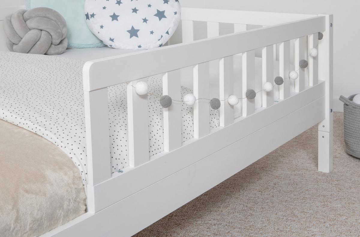 Ausziehbett Echtholz Mit Bettkasten 100x200 Cm Duo Weiß - Weiß/Naturfarben, MODERN, Holz (100/200cm) - MID.YOU