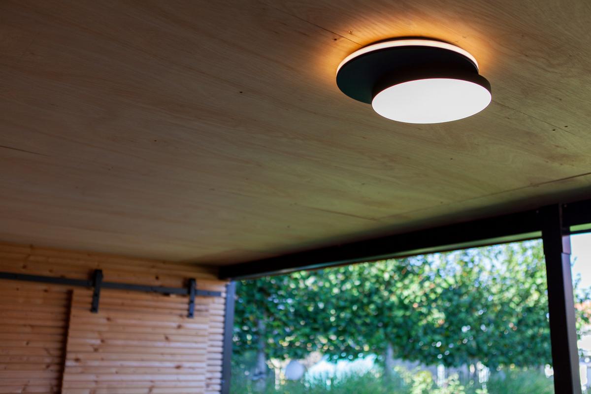 LED-Außenleuchte Goleta Weiß D: 30 cm - Anthrazit/Weiß, Basics, Kunststoff/Metall (30/6,3cm)