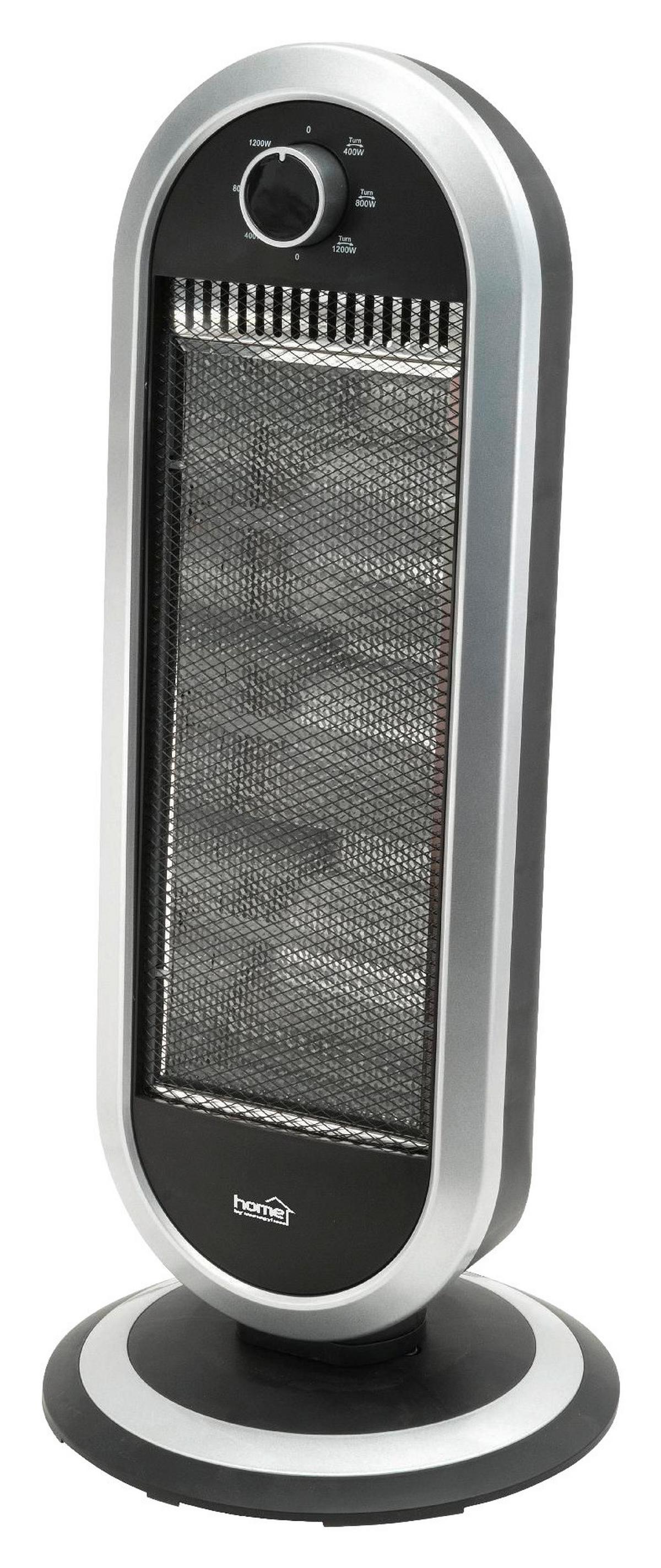 Halogén Fűtőtest - ezüstszínű, műanyag/fém (30/30/70cm)