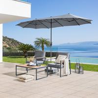 Dupla Napernyő Miami - antracit, Modern, textil/fém (208/400/236cm) - Beldano