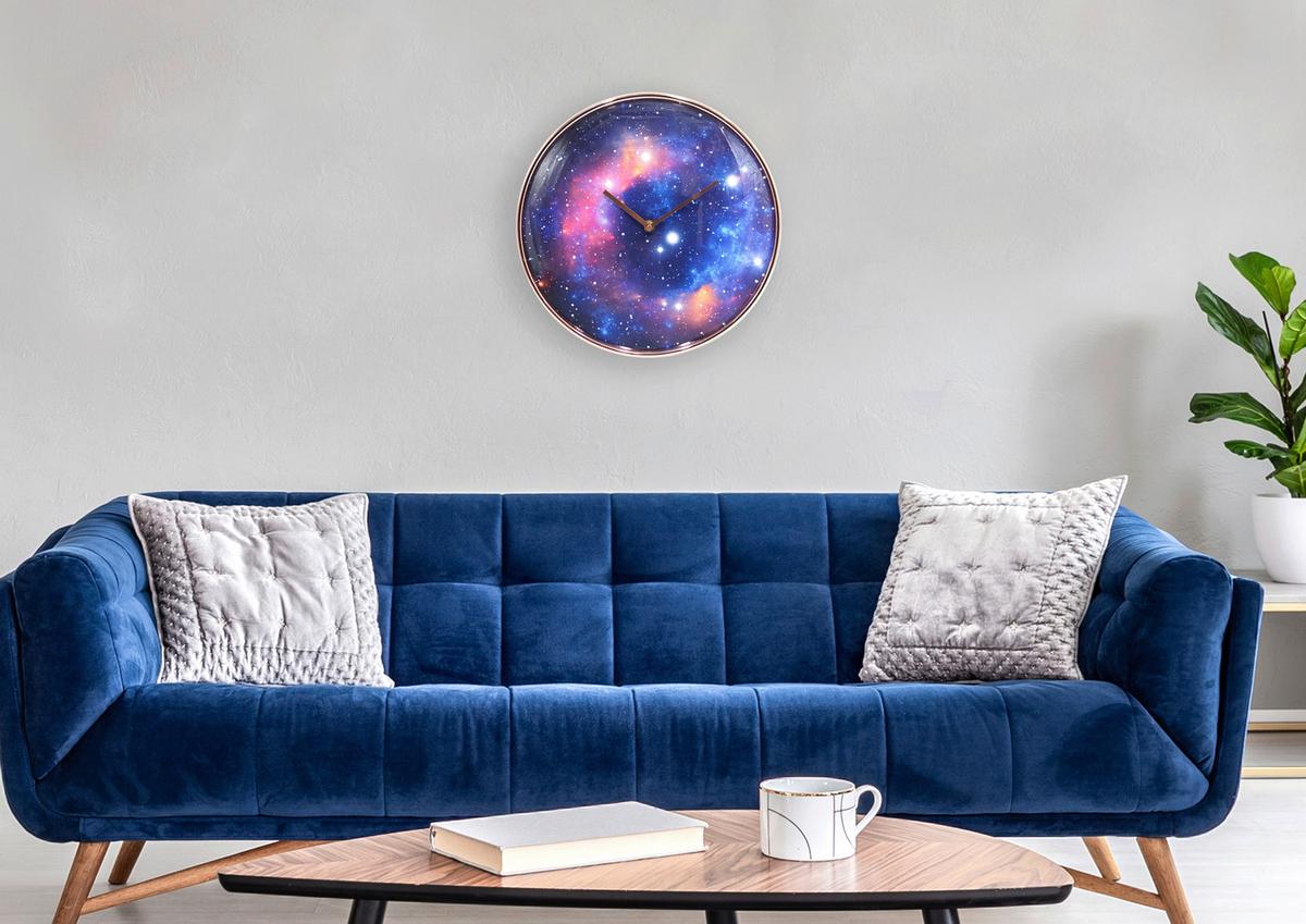 Wanduhr Cospa - Multicolor, Design, Glas/Papier (30/4cm) - Luca Bessoni