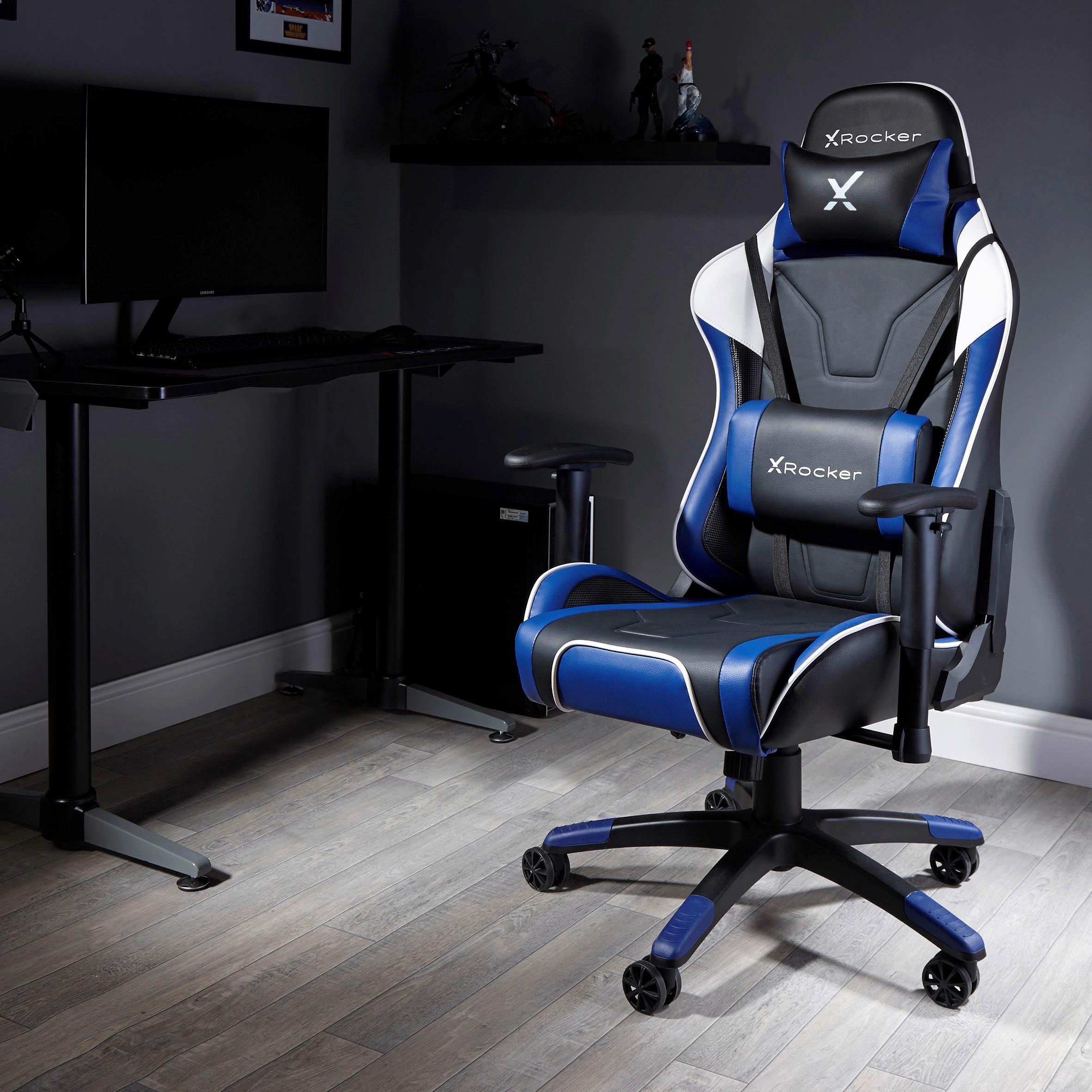 Gamingstuhl Agility Esports - Blau/Schwarz, MODERN, Kunststoff/Textil (59,9/122/66cm) - X Rocker