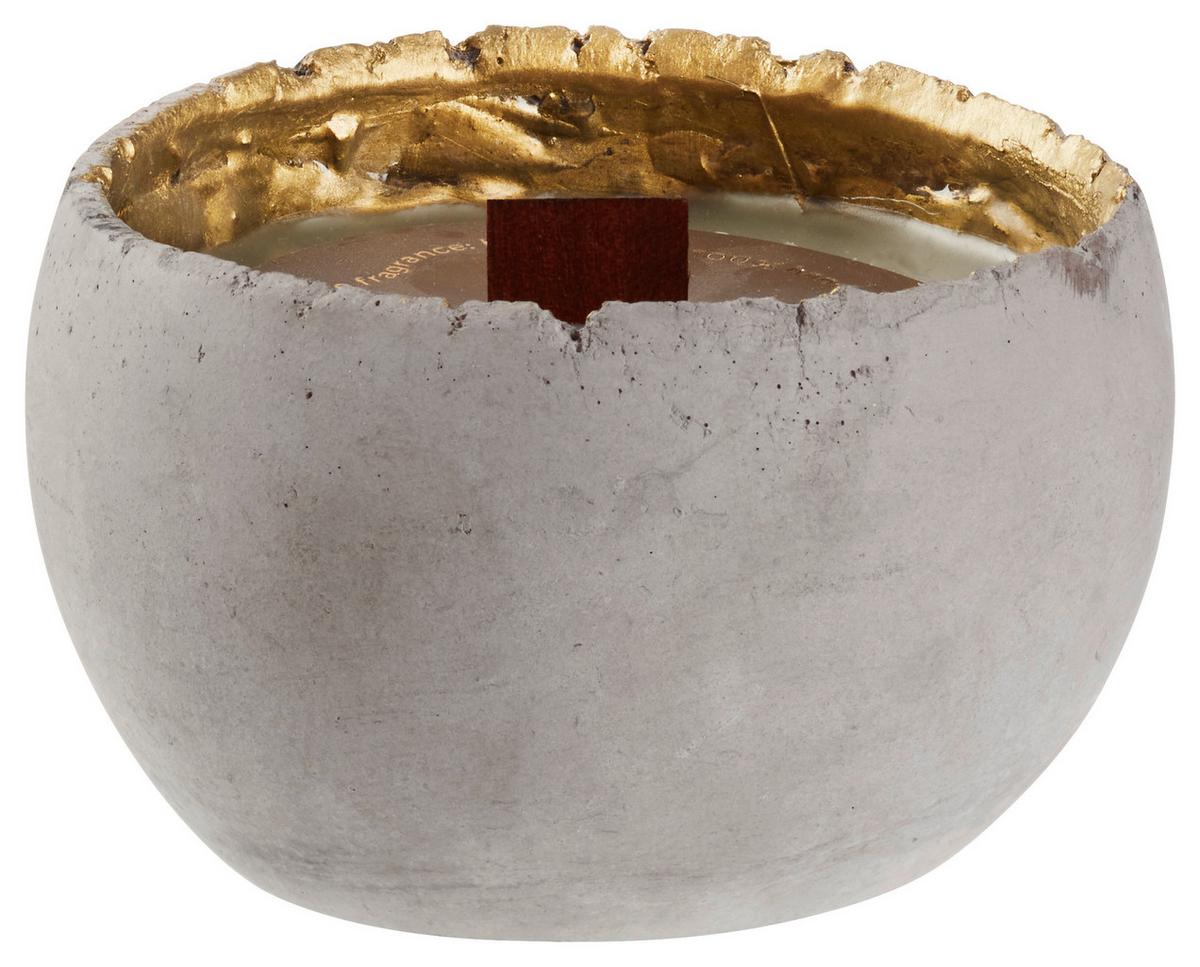 Svíčka v nádobce Coconut - hnědá, Moderní, kámen/keramika (12,5/8cm) - Modern Living