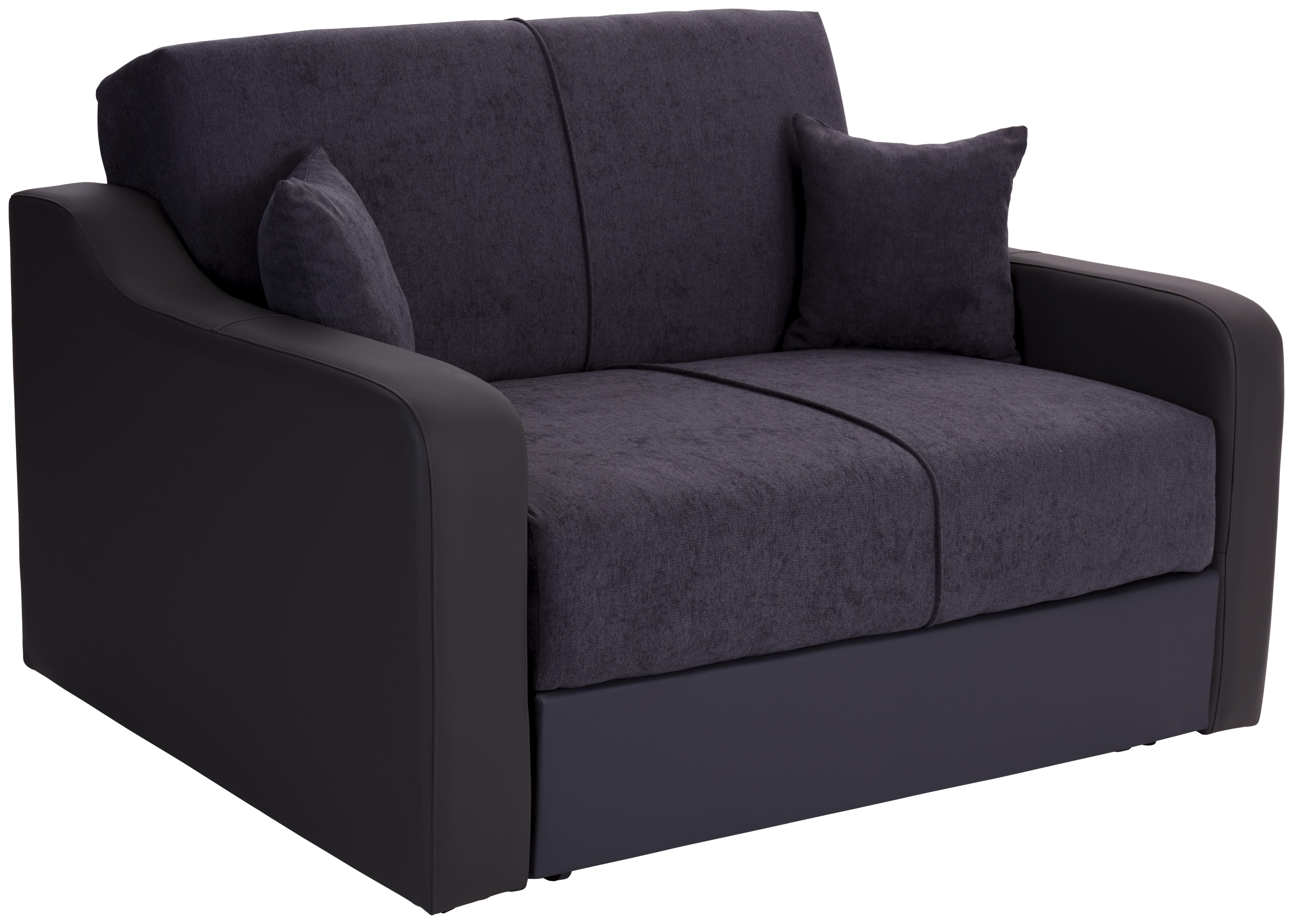 Schlafsofa Max B: 160cm - Chromfarben/Graphitfarben, Basics, Holzwerkstoff/Kunststoff (160/75/100cm)