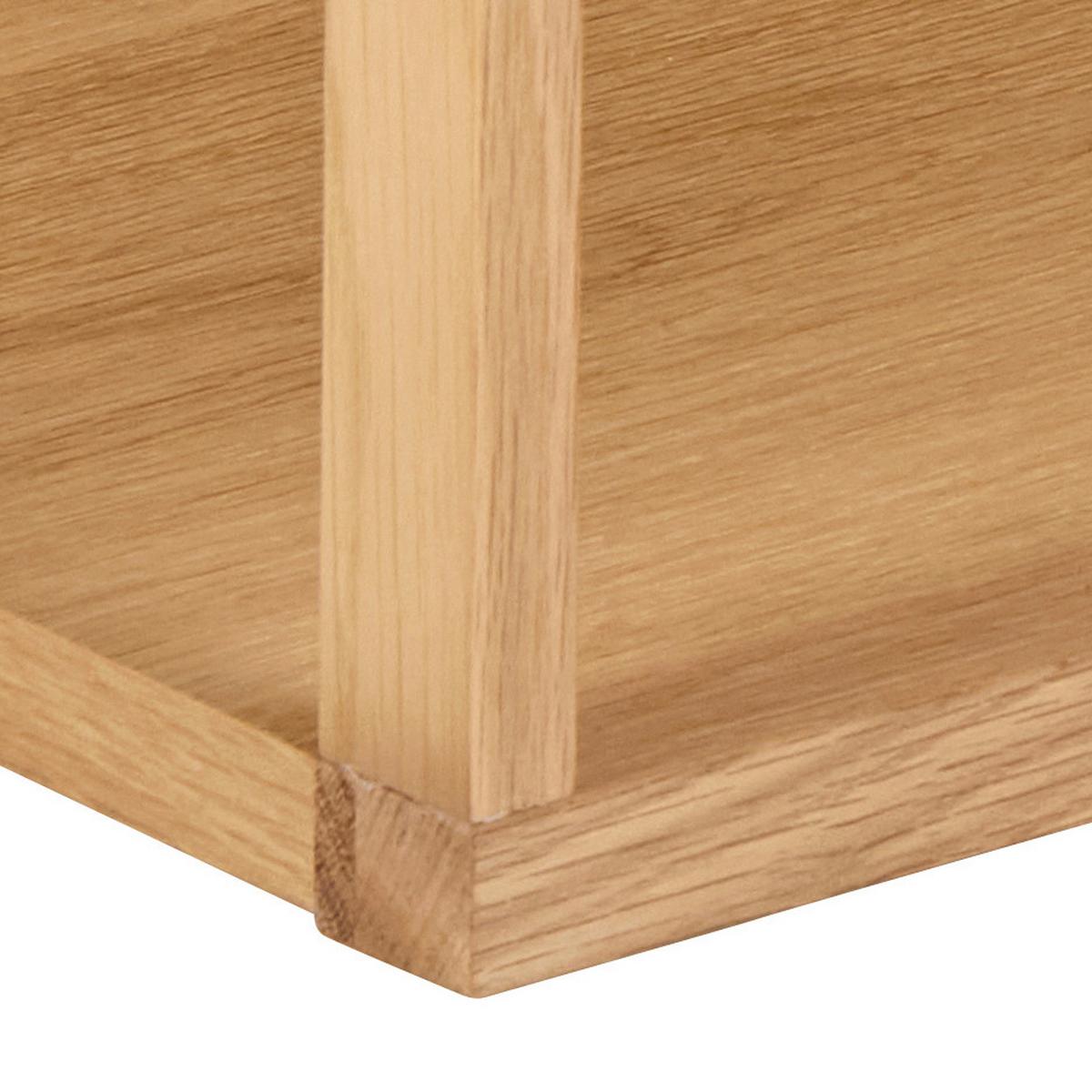 NÁSTENNÝ REGÁL WELLINGTON - farba duba, Design, kompozitné drevo (67/69/31cm) - MID.YOU