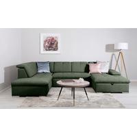 Wohnlandssschaft Grün U: 215x328x173 cm - Grau/Grün, Design, Textil (215/328/173cm) - MID.YOU