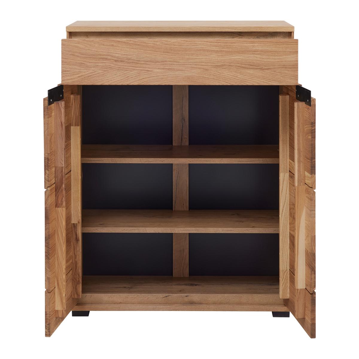 BOTNÍK LOLA - divoký dub/černá, Lifestyle, kov/dřevo (80/102/40cm) - ecoTree