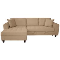 Ecksofa Moritz Karamell S: ca. 155x265 cm - Beige, Trend, Textil (155/265cm)