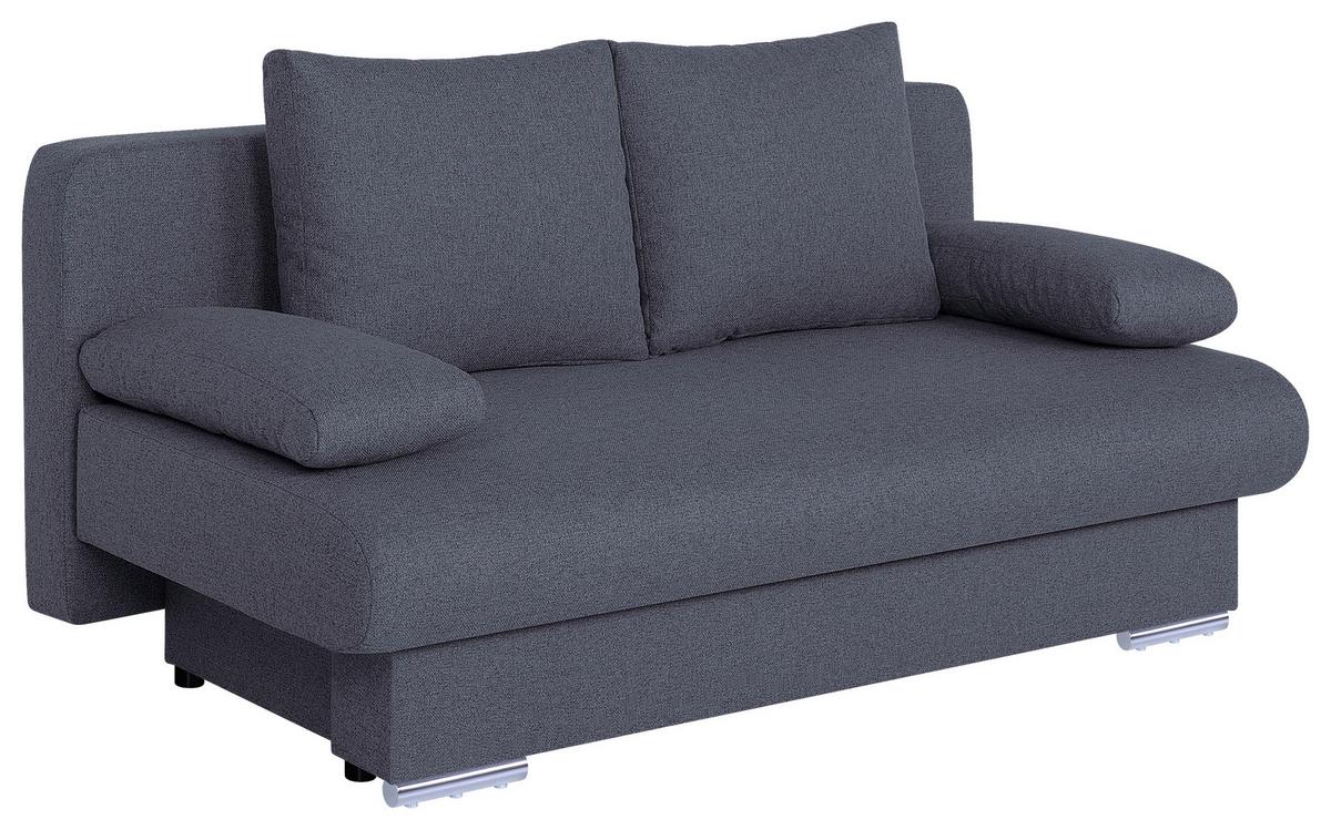Rozkládací pohovka BORA, tmavě šedá tkanina LUMOS - černá/tmavě šedá, Design, kompozitní dřevo/textil (193/85/86cm) - P & B