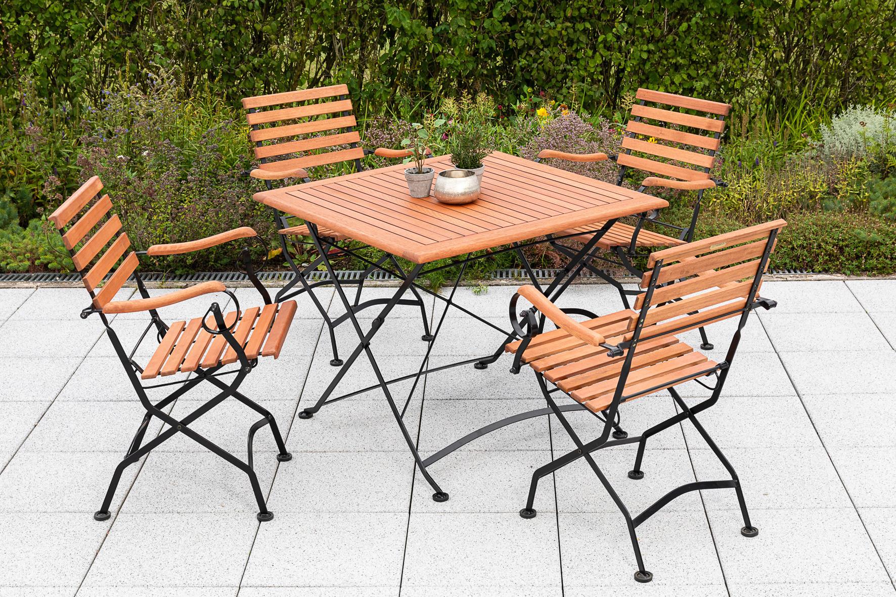 Gartengarnitur 5-tlg. Schlossgarten Holz/metall