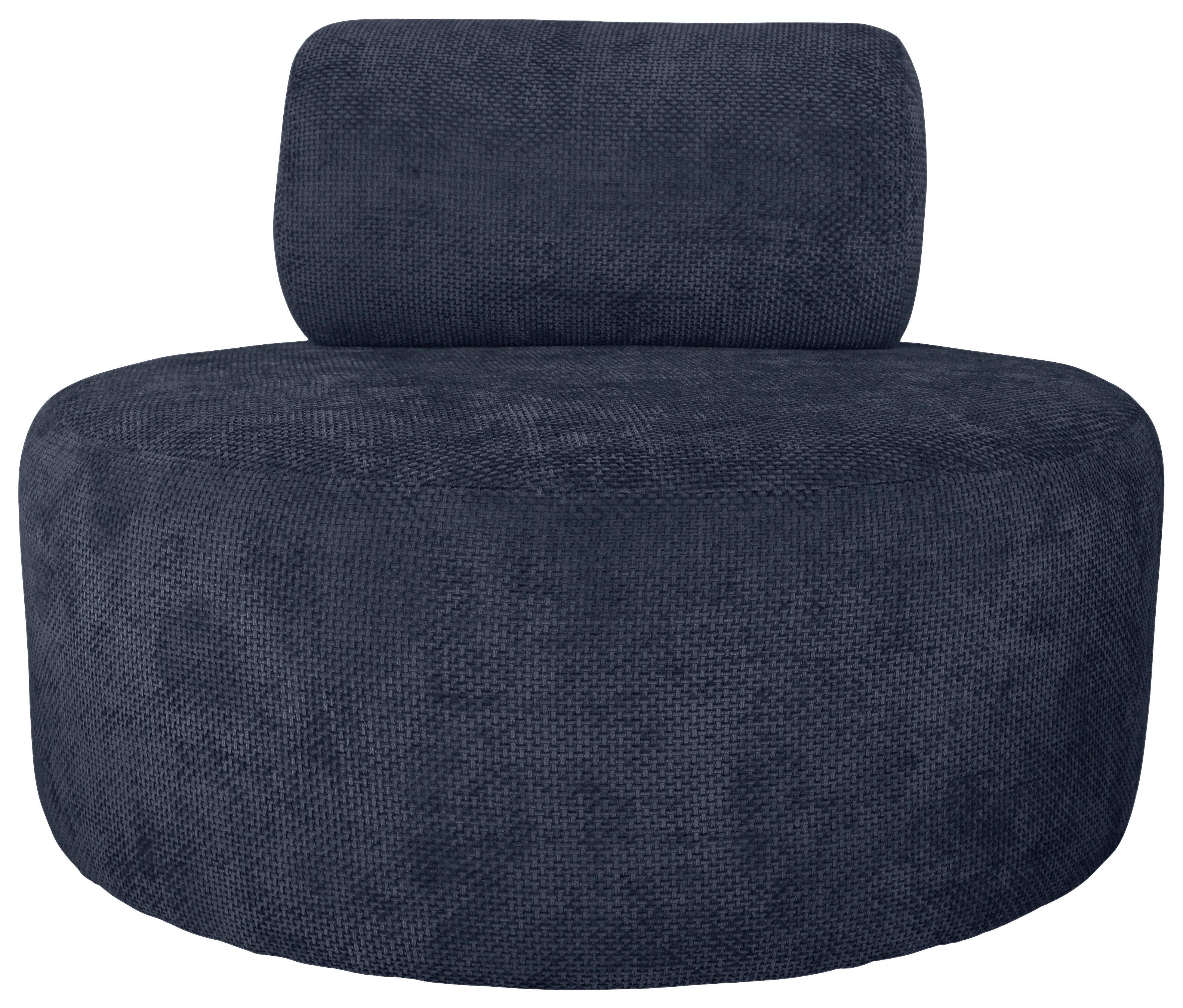 Relaxsessel Moss Dunkelblau B: 88 cm - Schwarz/Dunkelblau, Basics, Textil (88/70/88cm) - Livetastic