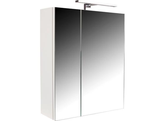 Skříňka Se Zrcadlem Fiola Sps 55 - Cz/sk - bílá, Konvenční, kompozitní dřevo/sklo (50/60/14,2cm) Skříňka Se Zrcadlem Fiola Sps 55 - Cz/sk - bílá, Konvenční, kompozitní dřevo/sklo (50/60/14,2cm)